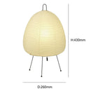 GobekUsa Japanese Style Rice Paper Desk Lamp for Home Decor, E27 Bedroom & Study Room Lighting