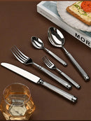 GobekUsa Golden Stainless Steel Flatware Set, 4Pcs Fork Knife Spoon Cutlery Kit.