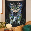 GobekUsa Deer Skull Mushroom Moon Wall Hanging Psychedelic Tapestry Witchcraft Decor
