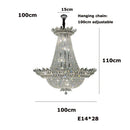 GobekUsa K9 Crystal Chrome LED Chandelier for Trendy Living Room Lighting