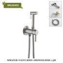 GobekUsa Brass Bidet Spray: Gold/Black, Hot/Cold Mixer Valve, Bathroom Shattaf Sprayer