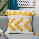 GobekUsa Boho Chenille Tufted Pillow Case with Tassels for Home Fall Decor