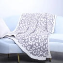 GobekUsa Leopard Print Knitted Fleece Blanket: Super Soft & Lightweight for Sofa Nap