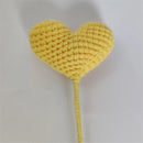 GobekUsa Heart-Shaped Crochet Flower Bouquet - Handmade Wedding Home Decor & Family Gift