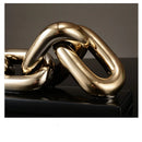 GobekUsa Golden Chain Skeleton Lock Home Decoration Figurine