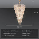 GobekUsa Crystal LED Chandelier | Long Stairway Villa Light | Modern Luxury Post Lamp