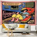 GobekUsa Cute Girl Cartoon Tapestry Wall Hanging for Kawaii Aesthetics Room Decor