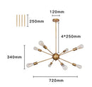 GobekUsa Gold Satellite Pendant LED Ceiling Lamp for Modern Living Room & Kitchen Decor