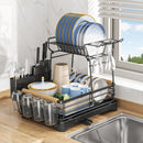 GobekUsa Kitchen Utensil Drainer Rack with Chopstick Cage and Drainboard
