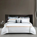 GobekUsa King Size Luxury 1400TC Cotton White Bedding Set with Embroidery