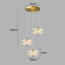 GobekUsa Lotus Leaf Pendant Light, LED Chandelier for Restaurant and Bedroom