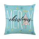 GobekUsa Christmas Letter Print Linen Throw Pillow Cover for Holiday Home Decoration