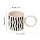 GobekUsa Korean Style Fatty Mug Splash Ink Plastic Cup Couple Coffee Tea Drinkware