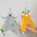 GobekUsa Cartoon Animals Hand Towel: Soft Coral Fleece, High Absorbency, Skin Friendly Kids' Towel
