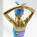 GobekUsa Golden Female Statue African Tribal Style Portrait Sculpture Home Decor