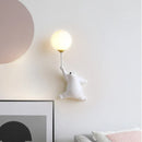 GobekUsa Bear Wall Lamp | Cute Nordic Cartoon Design for Girls Bedroom, Study, Dormitory