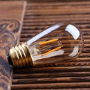 GobekUsa 1W Dimmable E27 LED Edison Bulb ST45 Amber Glass 10-Pack