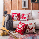 GobekUsa Christmas Snowflake Elk Embroidered Pillowcases - Festive Decorative Cushion Cover