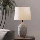 GobekUsa Japanese Style Ceramic Table Lamp for Living Room, Bedroom, Study - Simple & Elegant