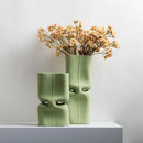 GobekUsa Green Hollow Ceramic Vase for Home Decor and Flower Arrangements