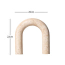 GobekUsa Archway Shape Travertine Sculpture Figurine Statue for Home Decor