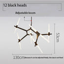 GobekUsa LED Chandelier: Modern Gold Black Ceiling Pendant for Kitchen Dining Living Bedroom
