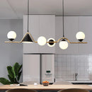 Nordic Glass Globe Pendant Chandelier in Smoky Grey
