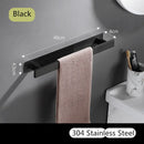 GobekUsa Black Steel Towel Hanger - Square Bathroom Towel Rack
