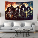 GobekUsa KISS Band Canvas Tapestry Wall Art Decor for Living Room & Bedroom