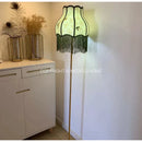 GobekUsa Japanese Camellia Flower Jacquard Bell Lamp Shade with Tassels