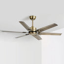GobekUsa Large 6-Blade Stainless Steel Ceiling Fan for Living Room, Bedroom, Office