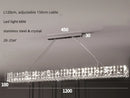 GobekUsa Crystal LED Chandelier: Modern Luxury Chrome Steel & Clear K9 Crystal Lighting