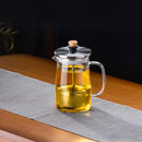 GobekUsa Glass Tea Pot with Infuser, Heat-Resistant Clear Kettle for Herbal Tea, Teaware