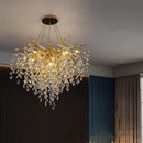 GobekUsa Crystal G9 Chandelier: Luxury Living Room Branch Pendant Lights, Modern LED Luminarias