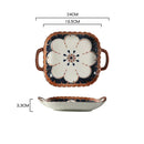 GobekUsa Japanese Ceramic Baking Bowl with Handle for Microwave Oven and Noodle - 1PCS