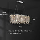 GobekUsa Crystal Pendant Ceiling Lamp LED Luxury Hanging Light