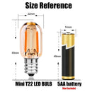 GobekUsa Dimmable Mini 1W Amber Glass E12 E14 LED Filament Lamp Bulb