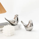 GobekUsa Golden Silver Bird Figurines Modern Ceramic Statues - Home Decor Wedding Gifts