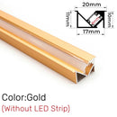 GobekUsa Invisible LED Aluminum Profile with Milky Cover for Cabinet Shelf Lighting