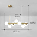 GobekUsa Glass Ball Pendant Light Chandelier, Height Adjustable Metal G9 Bulb Lamp
