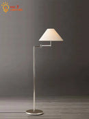GobekUsa Cream Rocker Arm LED Floor Lamp for Modern Living Spaces