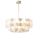 GobekUsa LED Chandelier: Luxe Fingerprint Design for Living Room, Bedroom, Hotel Lobby