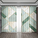 GobekUsa Green Marble Rod Pocket Curtains for Home Decoration
