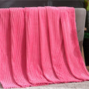 GobekUsa Cozy Striped Flannel Fleece Blanket for Winter - Bedroom Living Room Throw
