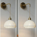GobekUsa Ceramic LED Wall Lights with Pull Chain Switch for Restaurant and Bedside