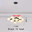 GobekUsa Glass Ball Chandelier for Living Room - Modern Nordic Kitchen Island Ceiling Light