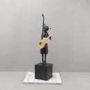 Abstract Guitarist Resin Sculptures by GobekUsa: Musical Instrument Decor for Home