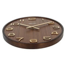 GobekUsa Bamboo Wall Clock Modern Design Living Room Decor Timepiece
