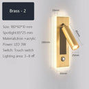 GobekUsa Dimmable LED Wall Sconce Rotation Reading Light for Bedroom Living Room