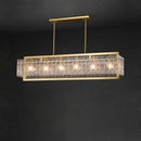GobekUsa Dimmable LED Copper Glass Chandelier for Living Room